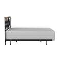 thumbnail image 4 of Hillsdale Furniture Ashford Oak Finish Wood and Black Metal King Headboard with Bed Frame, 4 of 10