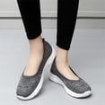 thumbnail image 4 of YOURDIARY Womens Slip-On Walking Shoes, Breathable Knit Casual Sneakers, Lightweight Comfort Loafers for Daily Wear, 4 of 9