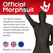 Morphsuits Adult Unisex Black Full Body Spandex Zentai Halloween Costume