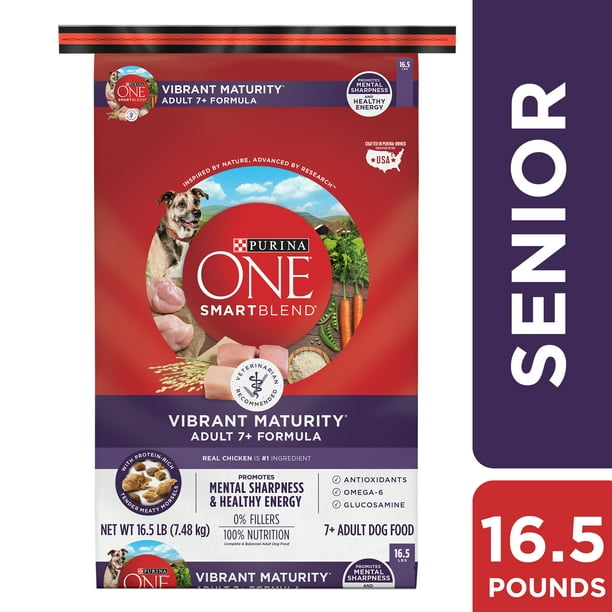 Purina ONE Senior Dry Dog Food, SmartBlend Vibrant Maturity Adult 7