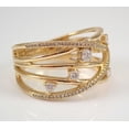 thumbnail image 5 of Forever Jewels 2Ct Round Moissanite Women Multi Row Crossover Wedding Ring 14k Yellow Gold Plated, 5 of 5
