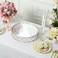 thumbnail image 3 of BalsaCircle Gold Clear 16" Round Metal Glass Geometric Cake Stand Party Wedding Catering Decorations, 3 of 8
