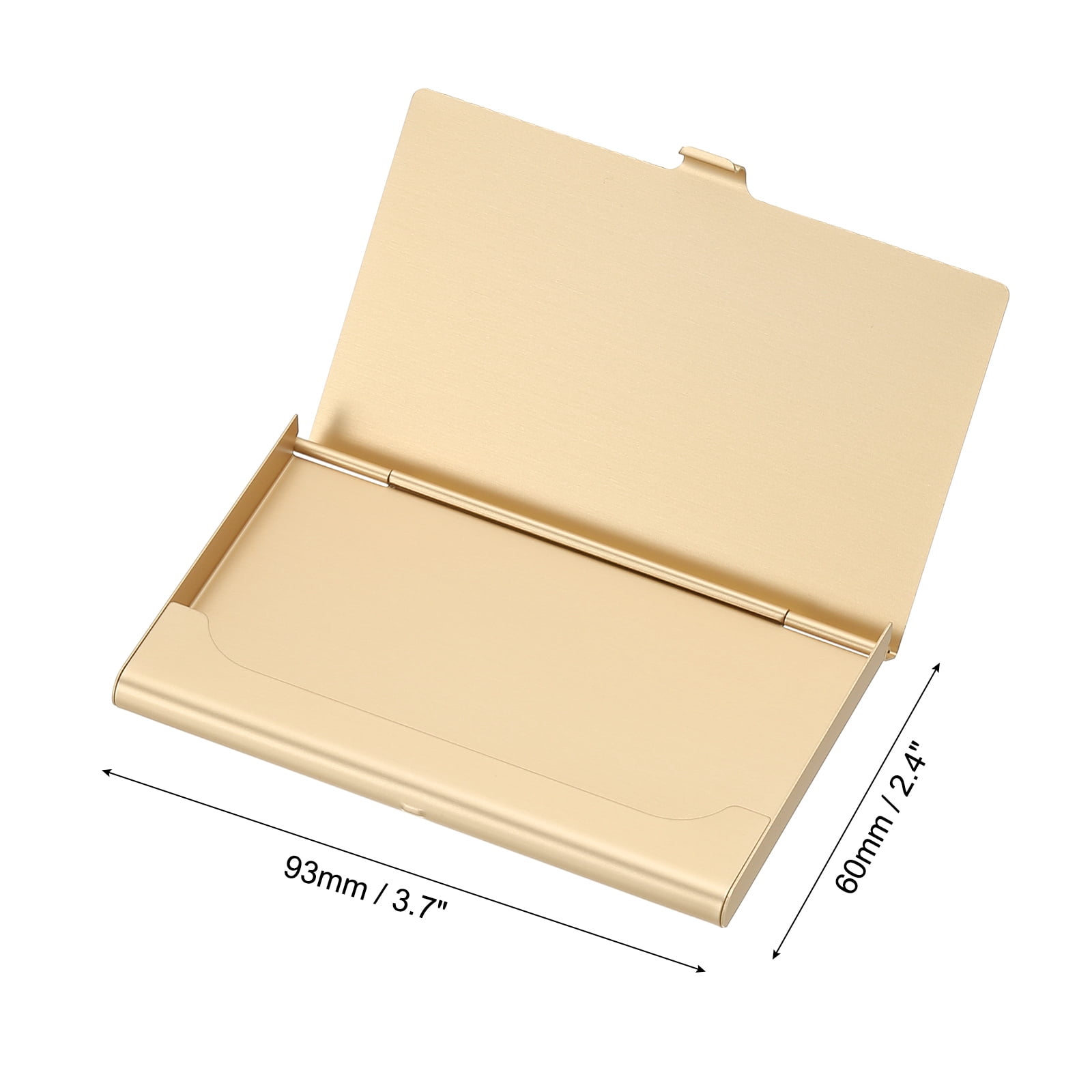 Unique Bargains Rhinestone Business Card Holder Alloy Bling Pocket Organizer Gold