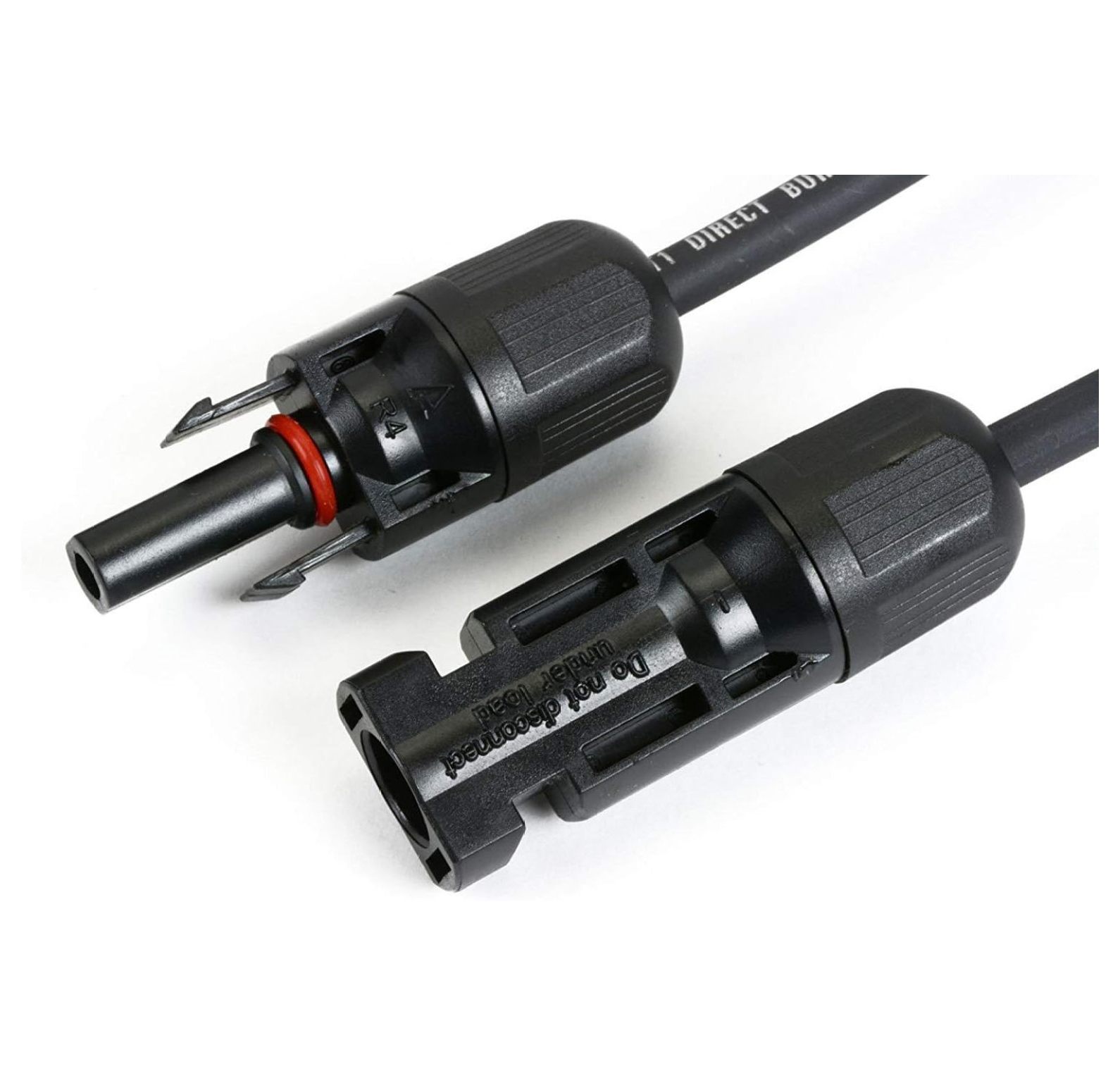 TEMCo 8 AWG/Gauge Solar Panel Extension Cable - Made in The USA (M/F Solar Connector Ends) (70 Feet Black + 70 Feet Red) (Variety of Lengths Available)