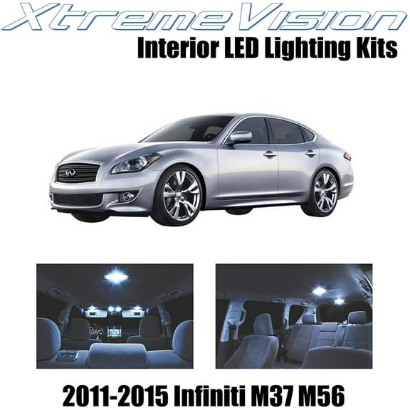XtremeVision Interior LED for Infiniti M37 M56 2011-2015 10 pcs Cool White Interior LED Kit   Installation Tool