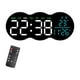 thumbnail image 1 of Reloj de pared digital LED con alarma electrónica, pantalla y luz nocturna, versátil Pantalla de 3 colores, 1 of 9