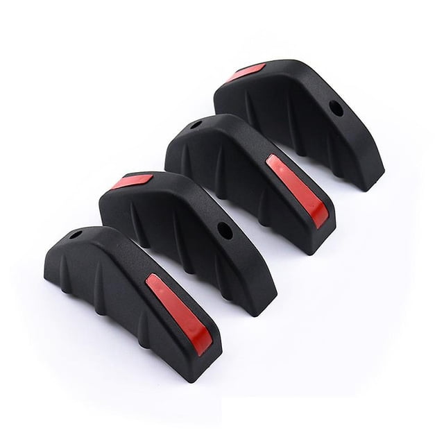 4pcs Universal Car Rear Bumper Diffuser Spoiler Carbon Fiber Abs Rear Bumper Lip Diffuser Rear Bumper Universal Car Lip
