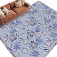 thumbnail image 2 of 6'x9' Area Rugs, Coastal Seashells Indoor Outdoor Area Rug for Living Room Bedroom, Summer Nautical Coral Vintage Rustic Washable Bathroom Rugs Kitchen Floor Carpet Mats Home Decor Aesthetic, 2 of 8