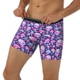 thumbnail image 3 of Cauagu Skull Rainbow Mushroom Print Men's Boxer Briefs, Funny & Cute Underwear Elastic Waistband Briefs Ideal Gift for Men,1-Pack, 3 of 7