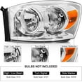 thumbnail image 2 of Headlight Assembly Compatible With 06 07 08 Dodge Ram 1500, 2006 2007 2008 2009 Ram 2500/3500 Driver And Passenger Side, 2 of 6