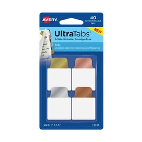 Avery Printable Repositionable Tabs, 1-3/4", Assorted, 80 Tabs (16283 ...