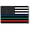 3x5 Thin Line Option B, variant on Magnet Me Up Thin Line Flag Vinyl Automotive Magnet, 3x5 Inches, 2 Pack