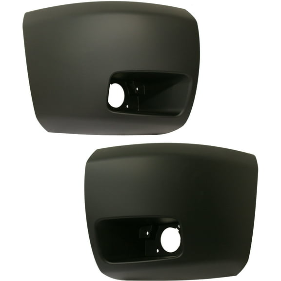 Garage-Pro Front Bumper End Compatible with 2007-2013 Chevrolet Silverado 1500 Primed Face Bar Cap with Fog Light Hole CAPA Passenger and Driver Side