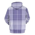 thumbnail image 3 of Purple Plaid Pattern Fabric Design 3d Sweatshirts Hoodie Fashion Casual Personality Men's Women Street Hoodie Pullovers Long Sleeve Comfortable Top, 3 of 6