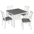 thumbnail image 6 of Highsound 5 Piece MDF and LVL Square Table Dining Furniture Set Gray, 6 of 10