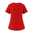 thumbnail image 6 of MLQIDK Scrubs for Women Set Plus Size Nursing Top Stretchy V Neck Scrub Tops and Pants Medical Uniforms Scrub Set with Pockets Vermilion L, 6 of 7