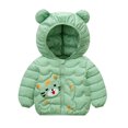 thumbnail image 2 of Esaierr Newborn Boys Girls Puffer Down Coat with Hooded Winter Coat Down Cotton Jacket Cartoon Ears Warm Outerwear for Toddler 9M-4Y, 2 of 5