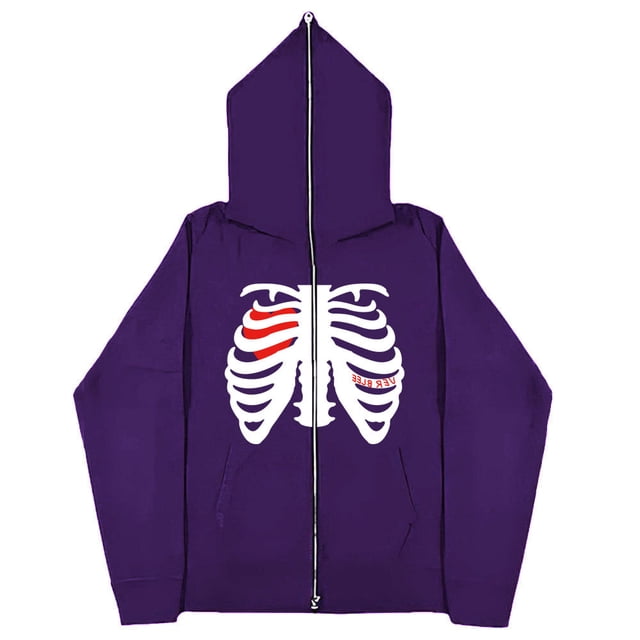 Sudadera con esternón oscura Y2K europea y americana, sudaderas con capucha para hombres y mujeres, pareja gótica, sudadera con cremallera larga de gran tamaño Harajuku