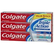 Colgate Triple Action Toothpaste, Mint - 8.0 Ounce (3 Pack)
