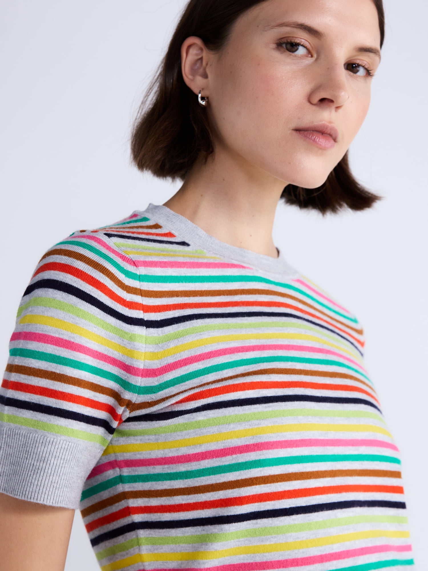 Free Assembly Women's and Women's Plus Cozy Yarn Sweater Tee with Short Sleeves, Sizes XS-4X