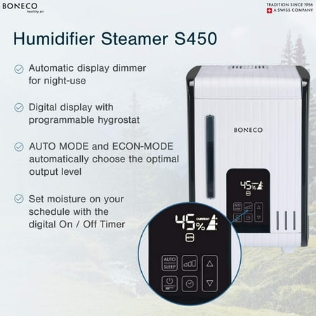 Boneco - S450 3.5 gallon Digital Steam Humidifier - White