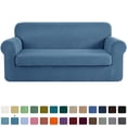 thumbnail image 1 of CHUN YI Stretch 2-Piece Checks Sofa Cover with Cushion Cover Slipcover, 1 of 6