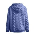 thumbnail image 3 of Women Fluffy Hoodie Fuzzy Fleece Pullover Sherpa Hooded Sweatshirt Winter Warm Teddy Soft Jumper Plush Comfy Hoodies Ladies Casual Loose Thick Sweatshirts Tops Plus Size 8-22, 3 of 5