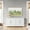 White Frame/Gold Hardware, variant on Martha Stewart Modular Shaker 4 Door TV Stand for up to 75" TV with Adjustable Shelves and Soft-Close Doors, Gold Hardware, Solid Wood Frame/Legs, White