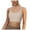 Beige, variant on vigerkar Women's Scoop Neck Sports Bra Thin Strap Padded Yoga Bra Wireless Workout Crop Top Underwear Coffee, L