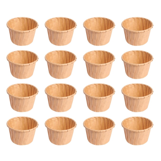 100 moldes desechables para pasteles, resistentes al calor, para muffins y cupcakes (marrón)
