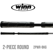 Winn 2-Piece Wrap (.620 Core) Long Putter Grip, Black/Gray