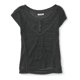 thumbnail image 1 of Aeropostale suéter henley de punto mixto transparente para mujer, gris, mediano, 1 of 2