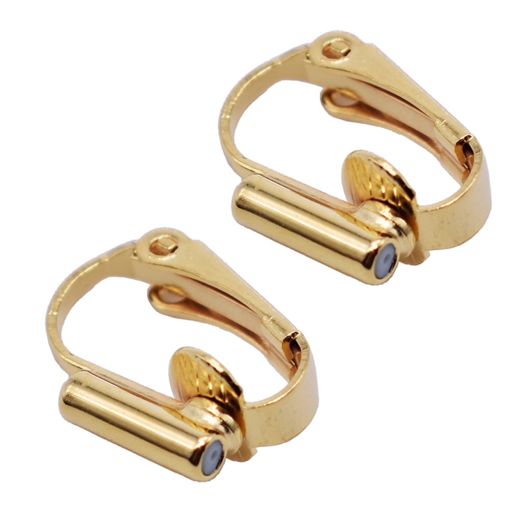 12pc Gold Clip on Earring Converter DIY Findings Easy for None Pierced Ears 