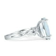 thumbnail image 2 of Marquise Split Infinity Ring White Opal White Tone 925 Sterling Silver, Size 9, 2 of 5
