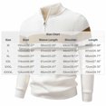 thumbnail image 3 of Babcutegg Big and Tall Mens Quarter Zip Sweater Stand Collar Color Block Knit Pullover Casual Fall Winter Top Size XL, 3 of 5
