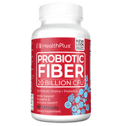 Health Plus Probiotic Fiber Dietary Supplement, 30 Capsules, 30 Servings
