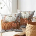 thumbnail image 5 of Fall Pumpkins Outdoor Pillows 16x16 Inch Set of 2 Autumn Harvest Pumpkin Pillowcase Buffalo Plaid Maple Leaves Decorative Throw Cushion Cover for Thanksgiving Seasonal Home Couch Porch Patio Decor, 5 of 6
