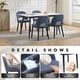 thumbnail image 5 of Yeshouse Juego de 2 sillas de comedor tapizadas, modernas sillas de cocina de tela con cojines gruesos y patas de madera, sillas cómodas con respaldo curvo para comedor y restaurante - Gris, 5 of 9