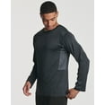 thumbnail image 4 of Real Essentials 4 Pack: Men's Dry-Fit Moisture Wicking Performance Long Sleeve T-Shirt, UV Sun Protection Outdoor Active Top, 4 of 6