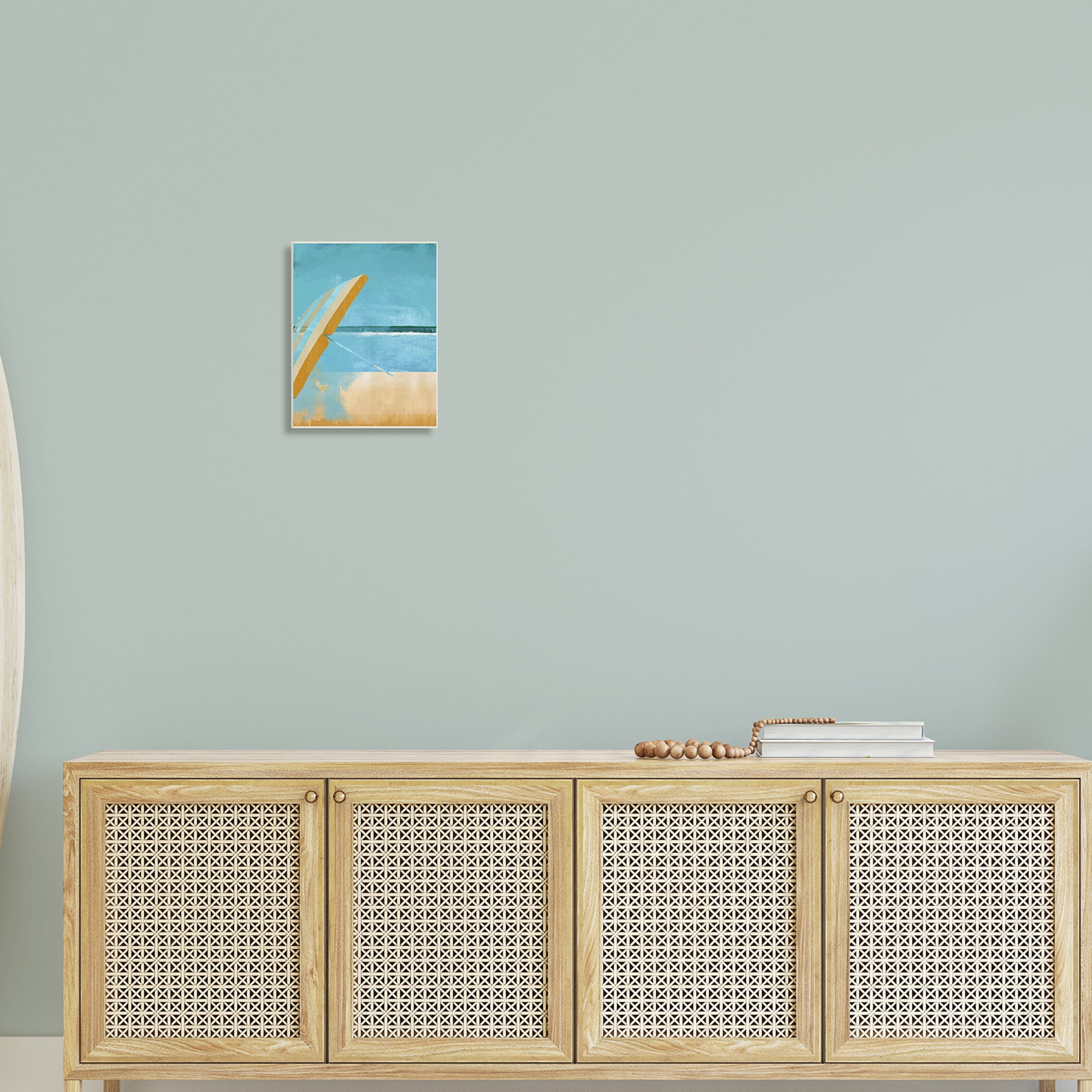 Stupell Industries Sunny Beach Umbrella Sea Horizon Minimalist Painting,10 x 15, Design by Porter Hastings