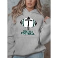 thumbnail image 4 of Women's rugby print hooded sweatshirt, casual pullover, 4 of 9