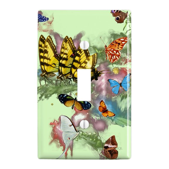Butterflies Butterfly Magical Emergence Tiger Swallowtail Plastic Wall Decor Toggle Light Switch Plate Cover