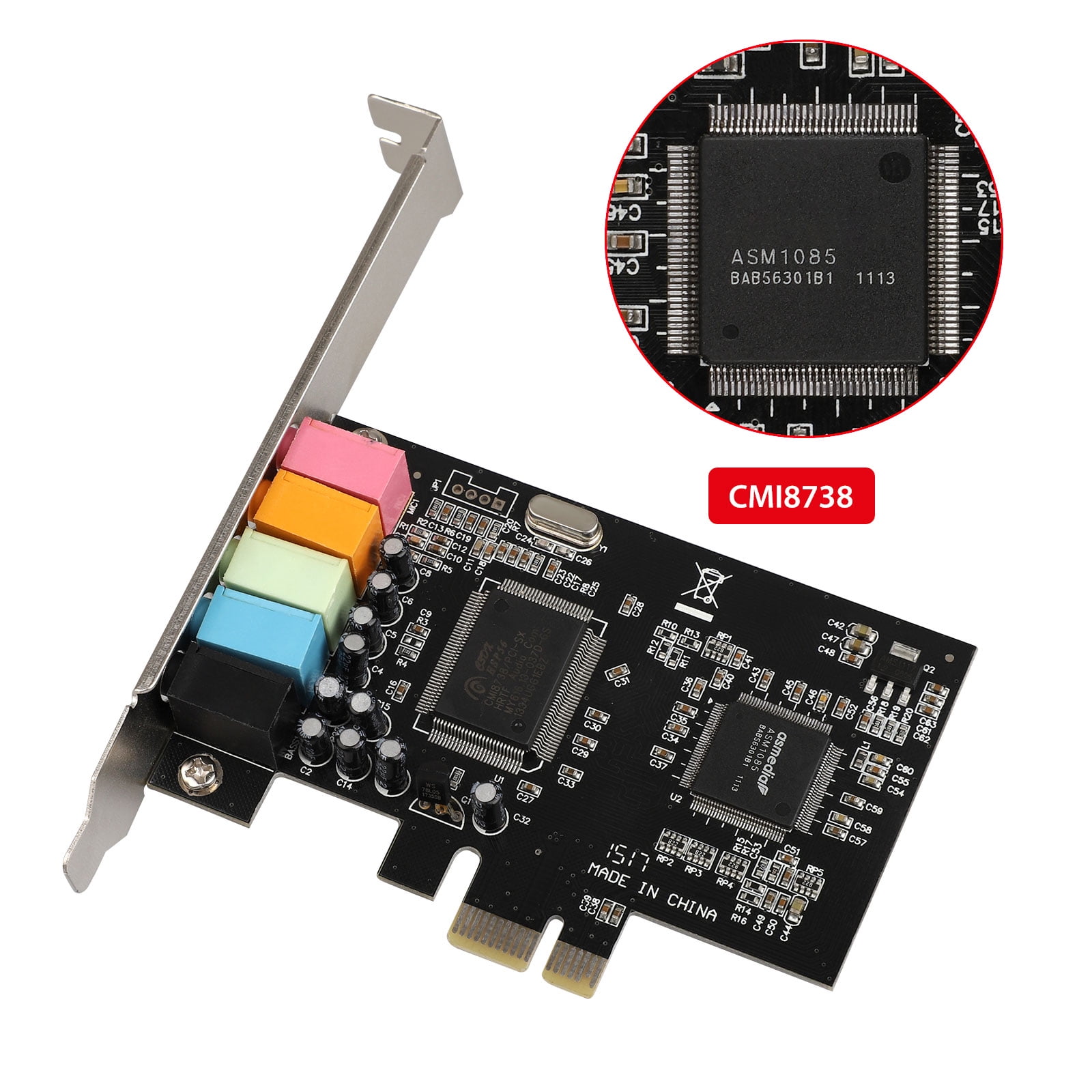TSV 5.1 Internal Sound Card for PC Windows 10 with Low Profile Bracket