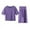 Purple, variant on Agkizg Toddler Baby Boys and Girls Summer Pajama Sets,Sleepwear for Kids,Toddler Kids Boys Girls Fashion Cute Solid Color Soft Half Sleeve Top Pants Home Wear Suit Beige 2 Years