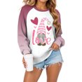 thumbnail image 6 of HCNTES Womens Girls Valentines Spring Long Sleeve Love Heart Print Pullover Crew Neck T-Shirt Casual Fashion Comfortable Classic Trendy Wear(A01-Hot Pink,4XL), 6 of 9