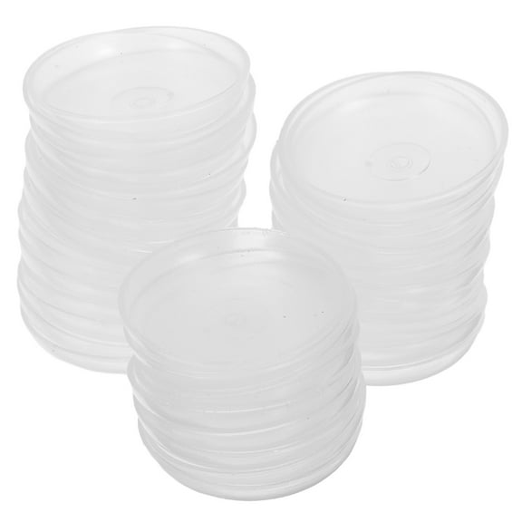 Clispeed 200pcs Clear Candle Bobeches for Candlestick Cake Candles Drip Protection Trays