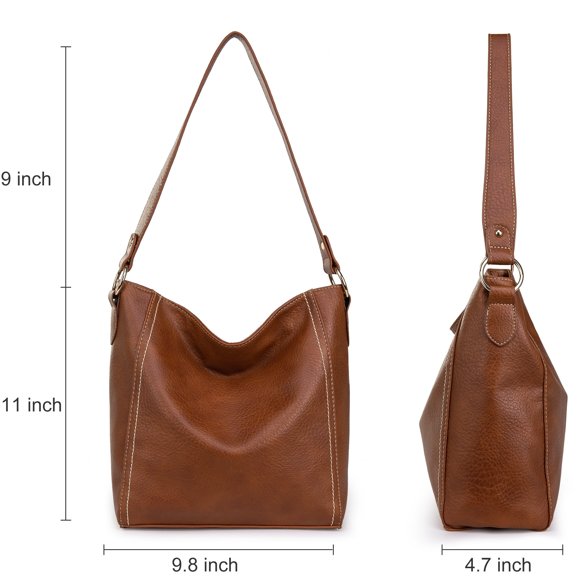 Montana West Hobo Bags for Women Vegan Leather Shoulder Purses and Handbags, Brown