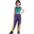 thumbnail image 2 of LumiFest G'irl's Halloween Costume, Pop Singers Idol Group Fancy Dress up Outfit with Tank Top & Pants, Halloween Cosplay Stage Performance Suit for Carnival & Party Events, 2 of 7