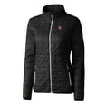 thumbnail image 2 of Women's Cutter & Buck Black Rutgers Scarlet Knights Rainier Eco Insulated Puffer Full-Zip Jacket, 2 of 3