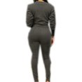 thumbnail image 3 of DYMADE Women Commuter Solid Crew Neck Long Sleeve Fashion Top And Drawstring Pants Set, 3 of 5